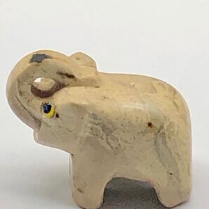 Hand carved stone elephant figurine